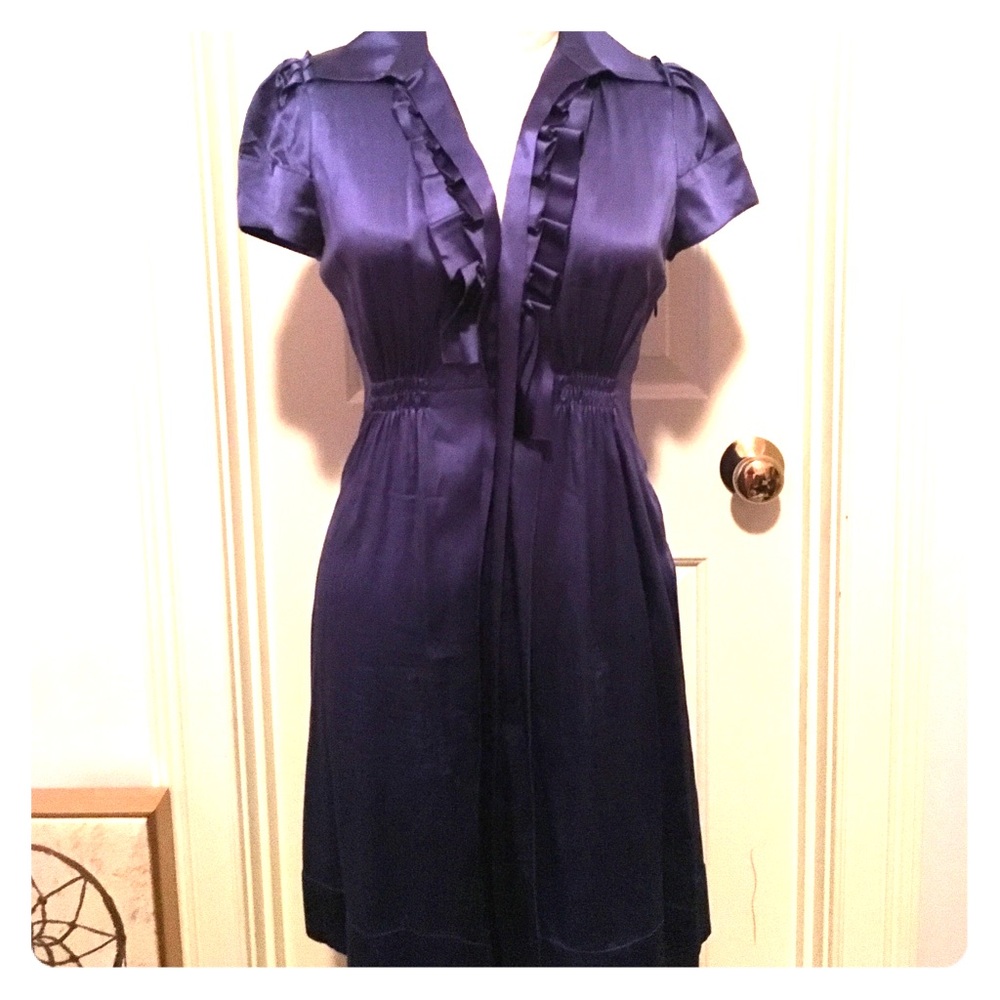 COPY - BCBG Maxazria silk blue dress